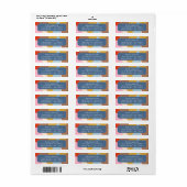 Farbenfrohe Abstrakte Rücksendeadresse Urlaub (Vorne)