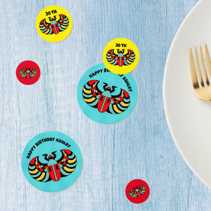 Farbenfrohe Abstrakte Scarab-Käfer zum Geburtstag Konfetti