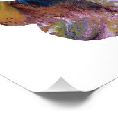 Farbenfrohe abstrakte Schmetterlingsblume-Silhouet Fotodruck (Ecke)