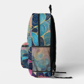 Farbenfrohe, abstrakte Schwenk-Design - bedruckter Bedruckter Rucksack (Rechts)