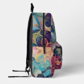 Farbenfrohe, abstrakte Schwenk-Design - bedruckter Bedruckter Rucksack (Links)