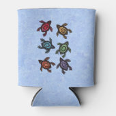 Farbenfrohe Abstrakte Schwimmschildkröten Dosenkühler (Vorderseite)