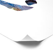 Farbenfrohe abstrakte Silhouette Poster (Ecke)