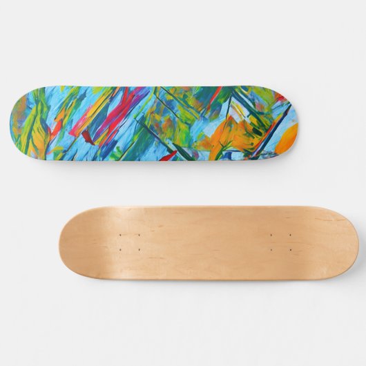 Farbenfrohe Abstrakte Skateboard (Horizontal)