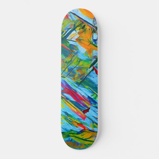 Farbenfrohe Abstrakte Skateboard (Vorderseite)