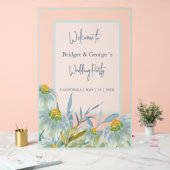 Farbenfrohe abstrakte Sommerfrische Mattierte Hoch Acrylschild (Hochzeit)