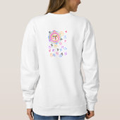 Farbenfrohe Abstrakte Sonnenstraße Sweatshirt (Rückseite)