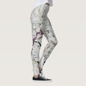 Farbenfrohe Abstrakte Spritzer, die Frauen malen Leggings (Rechts)