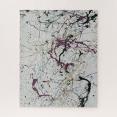 Farbenfrohe Abstrakte Spritzer Gemälde Jigsaw Puzz Puzzle (Vertikal)