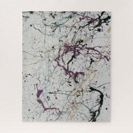 Farbenfrohe Abstrakte Spritzer Gemälde Jigsaw Puzz Puzzle