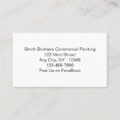 Farbenfrohe Abstrakte Spritzer Malen Business Card Visitenkarte (Rückseite)