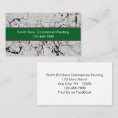 Farbenfrohe Abstrakte Spritzer Malen Business Card Visitenkarte (Vorne/Hinten)