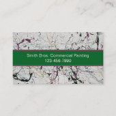 Farbenfrohe Abstrakte Spritzer Malen Business Card Visitenkarte (Vorderseite)