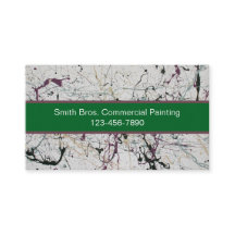 Farbenfrohe Abstrakte Spritzer Malen Business Card