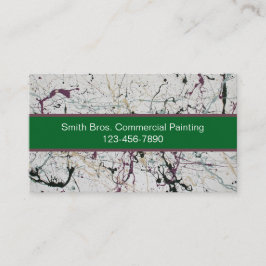 Farbenfrohe Abstrakte Spritzer Malen Business Card Visitenkarte