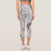 Farbenfrohe Abstrakte Spritzer Malen von Capris-Fr Capri Leggings (Rückseite)