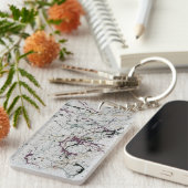 Farbenfrohe Abstrakte Spritzer Malerei Schlüsselan Schlüsselanhänger (Vorderseite rechts)