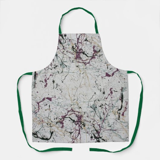 Farbenfrohe Abstrakte Spritzer Malerei Schürze (Vorderseite)