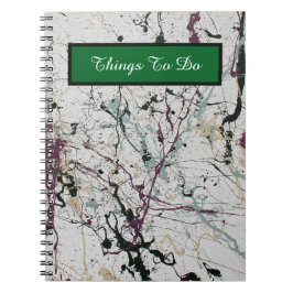 Farbenfrohe Abstrakte Spritzer Malerei Spirale Notizblock