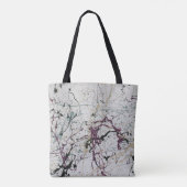 Farbenfrohe Abstrakte Spritzer Malerei Tote Tasche (Rückseite)