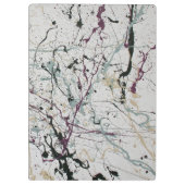 Farbenfrohe Abstrakte Spritzer-Malerei Zwischenabl Klemmbrett (Rückseite)