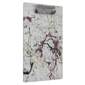 Farbenfrohe Abstrakte Spritzer-Malerei Zwischenabl Klemmbrett (Rechts)