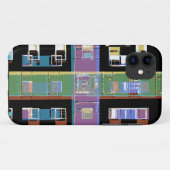 Farbenfrohe abstrakte Stadtwohnungen Case-Mate iPhone Hülle (Rückseite (Horizontal))