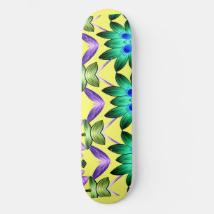Farbenfrohe abstrakte, stilvolle Blumenmuster Skateboard