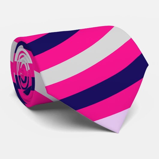 Farbenfrohe Abstrakte Streifenmuster Krawatte (Gerollt)