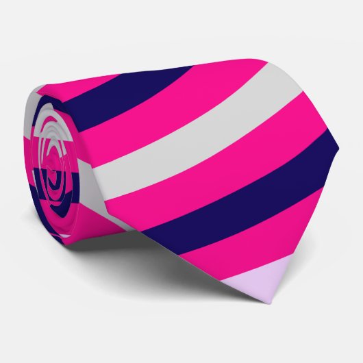 Farbenfrohe Abstrakte Streifenmuster Krawatte (Gerollt)