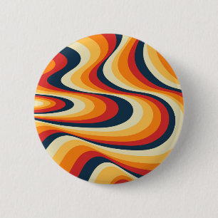 Farbenfrohe abstrakte Swirbelkonstruktion Button