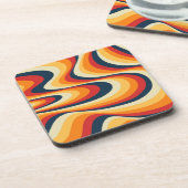 Farbenfrohe abstrakte Swirbelkonstruktion Getränkeuntersetzer (Linke Seite)