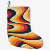 Farbenfrohe abstrakte Swirbelkonstruktion Kleiner Weihnachtsstrumpf (Vorderseite)