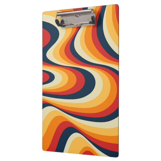 Farbenfrohe abstrakte Swirbelkonstruktion Klemmbrett (Links)