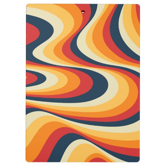 Farbenfrohe abstrakte Swirbelkonstruktion Klemmbrett (Rückseite)