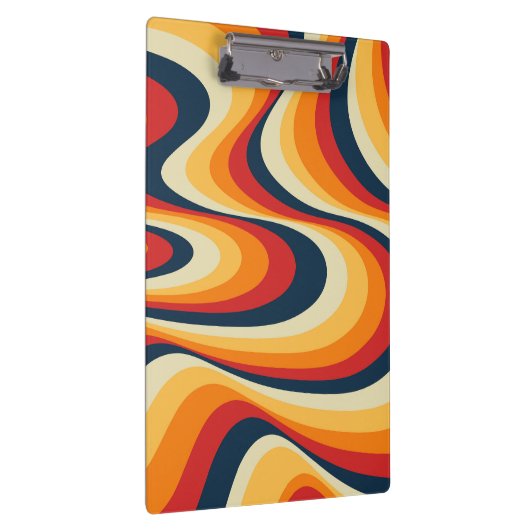 Farbenfrohe abstrakte Swirbelkonstruktion Klemmbrett (Rechts)