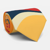 Farbenfrohe abstrakte Swirbelkonstruktion Krawatte (Gerollt)