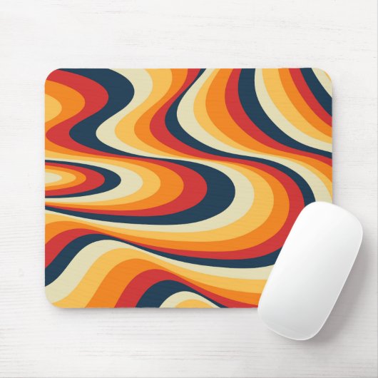 Farbenfrohe abstrakte Swirbelkonstruktion Mousepad (Mit Mouse)