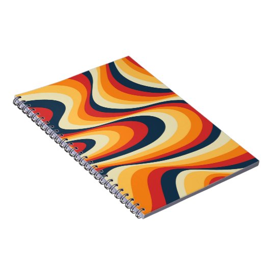 Farbenfrohe abstrakte Swirbelkonstruktion Notizblock (Rechte Seite)
