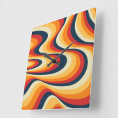 Farbenfrohe abstrakte Swirbelkonstruktion Quadratische Wanduhr (Winkel)