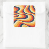 Farbenfrohe abstrakte Swirbelkonstruktion Quadratischer Aufkleber (Tasche)