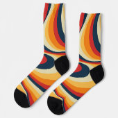 Farbenfrohe abstrakte Swirbelkonstruktion Socken (Linkes Detail)