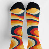 Farbenfrohe abstrakte Swirbelkonstruktion Socken (Oben)