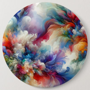 Farbenfrohe Abstrakte Swirl-Explosionsarmatur Button