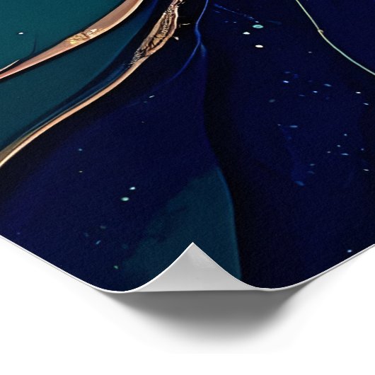 Farbenfrohe Abstrakte Swirt: Dynamic Spectrum Art  Poster (Ecke)