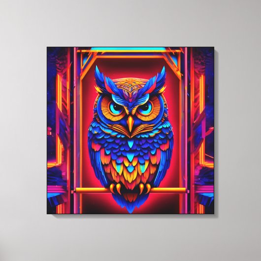 Farbenfrohe Abstrakte Techno-Schale Leinwanddruck (Vorderseite)