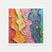 Farbenfrohe Abstrakte Textur Napkin Serviette (Vorderseite)