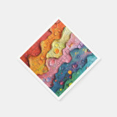 Farbenfrohe Abstrakte Textur Napkin Serviette (Ecke)