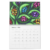 Farbenfrohe Abstrakte Tiere Whimsikkunst Kalender (Feb 2026)