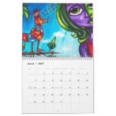 Farbenfrohe Abstrakte Tiere Whimsikkunst Kalender (Mär 2027)